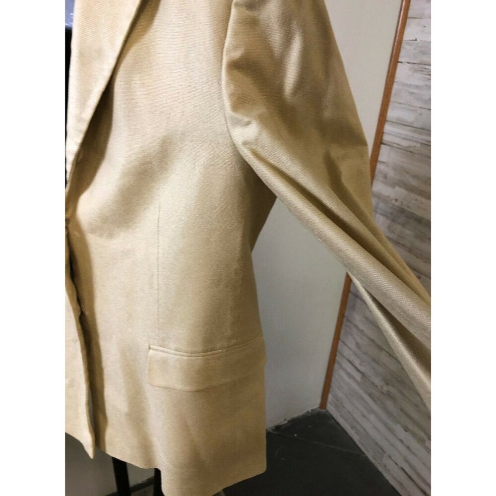 SFI Femme Pour Nordstrom Cream/Ivory Silk Blazer Two-Button Front sz S/M - Picture 2 of 12